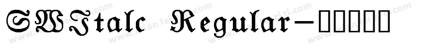 SWItalc Regular字体转换